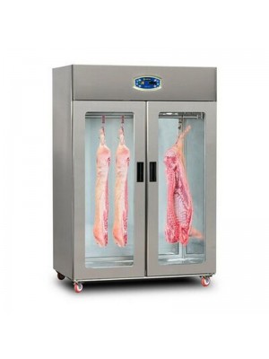  Et Askılı Vitrinli Dik Tip Statik Buzdolabı, Cam 2 Kapılı