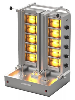 Alttan Motorlu İkiz Model Döner Makinesi, 5+5 Radyanlı, Gazlı